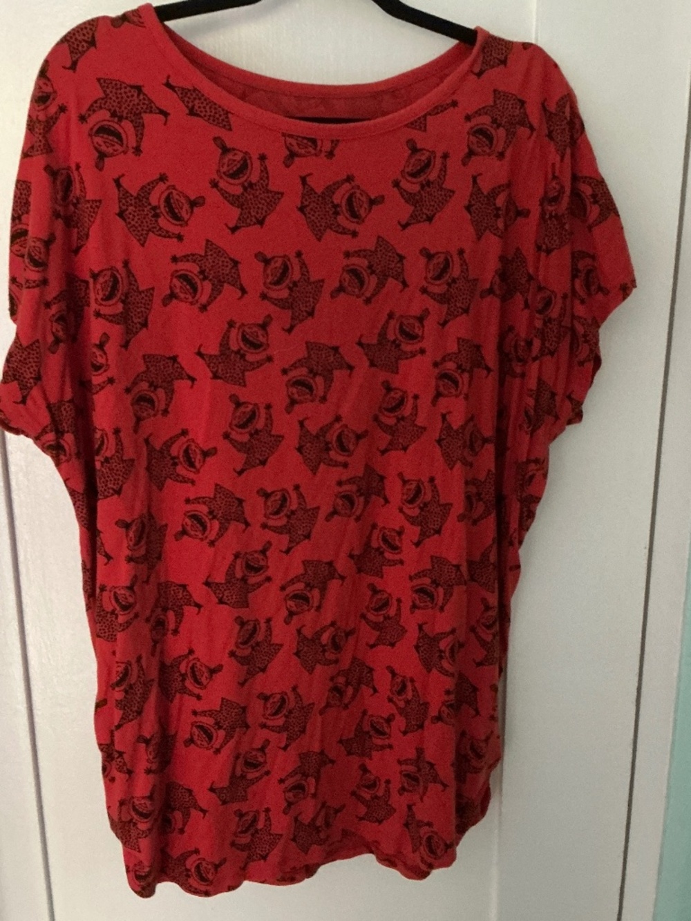 Uniqlo Moomin Red Graphic Tee | Fun Nordic Cartoon Print Short Sleeve Top, 1XL